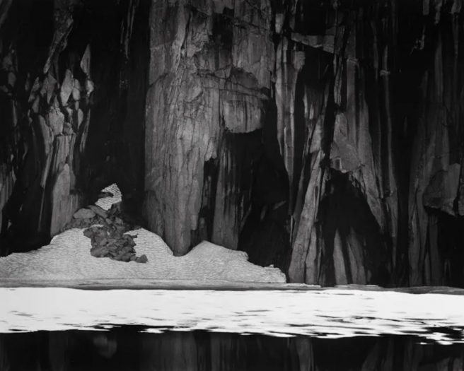 Frozen Lake And Cliffs