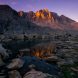 Barrett Lakes And The Palisades At Sunset, Kings Canyon National