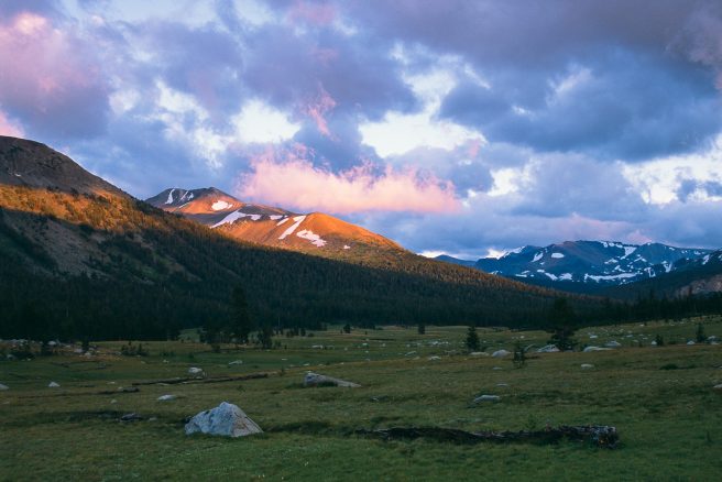 Last Light On Mount Gibbs, Yosemite National Park