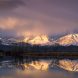 Clearing Clouds Over The Sierra Front Range At Sunrise, Owens Va